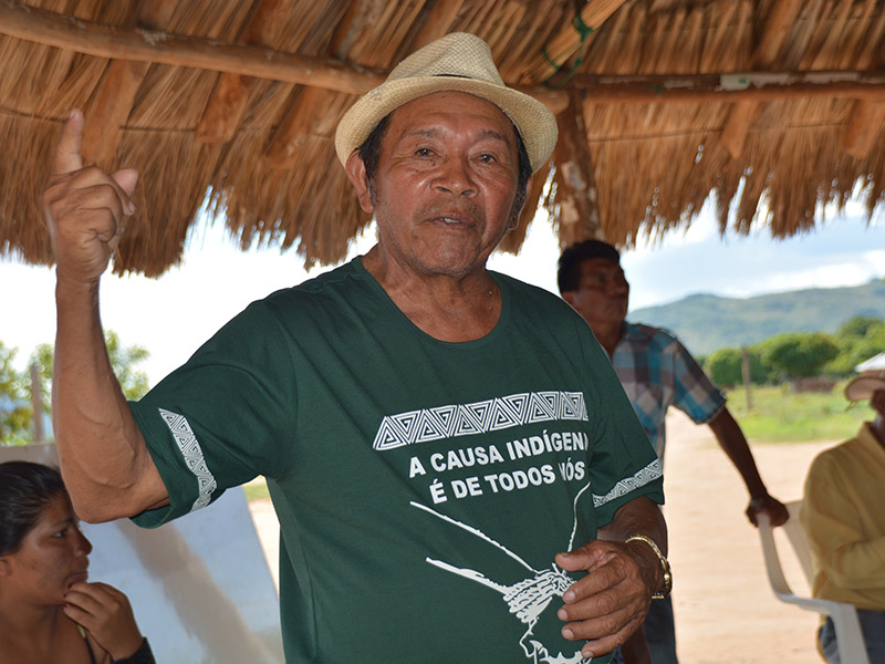 11 INMD 2 Lideranca historica macuxi Jacir Jose de Souza recorda a resistencia indigena na TI RSS comunidade S Mateus